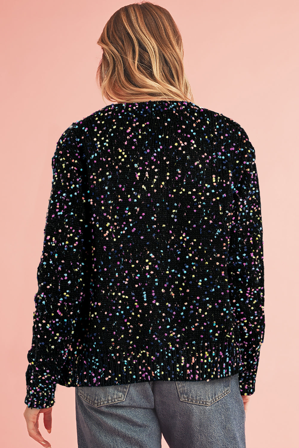 Confetti Multi Knit Cropped Cardigan