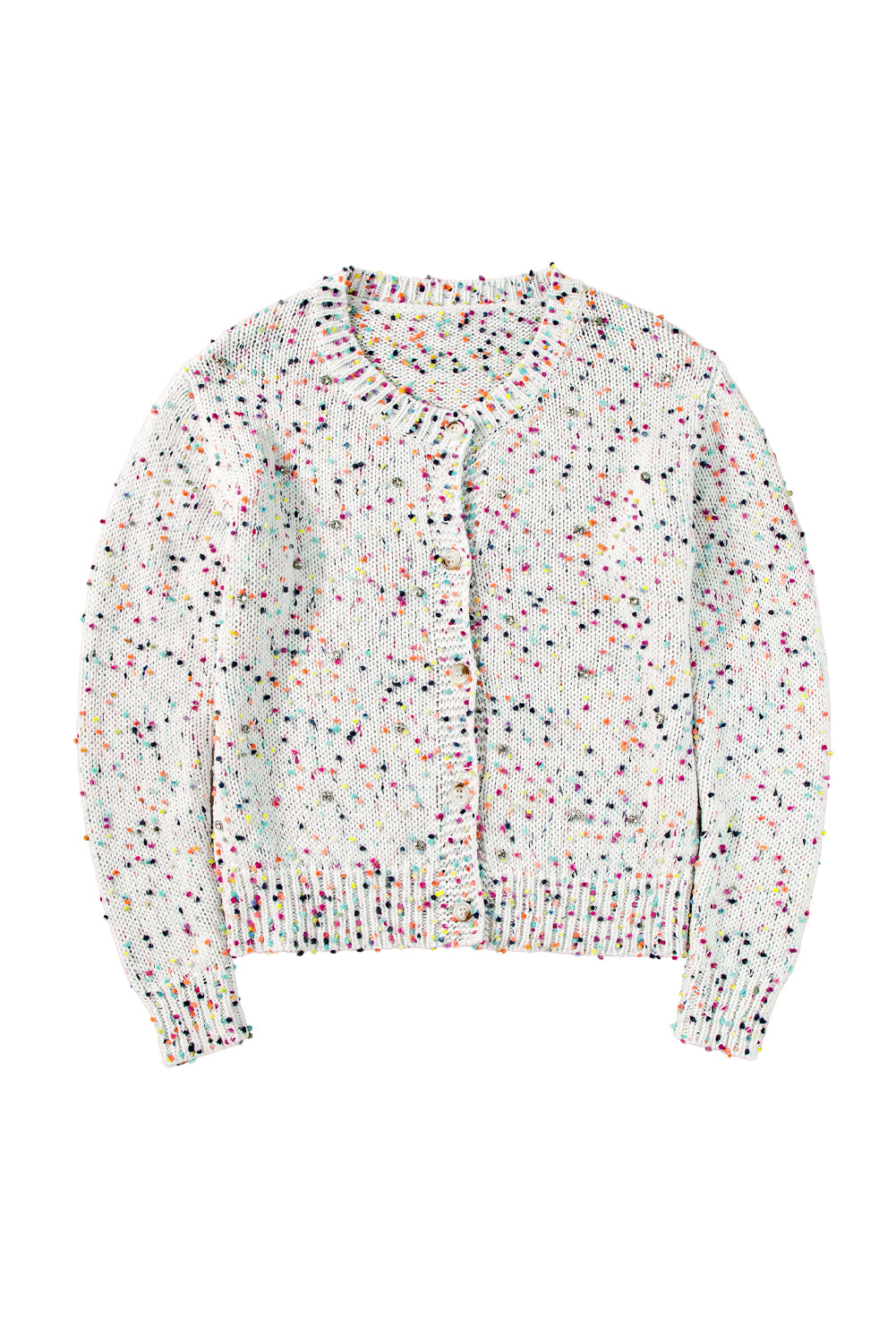 Confetti Multi Knit Cropped Cardigan