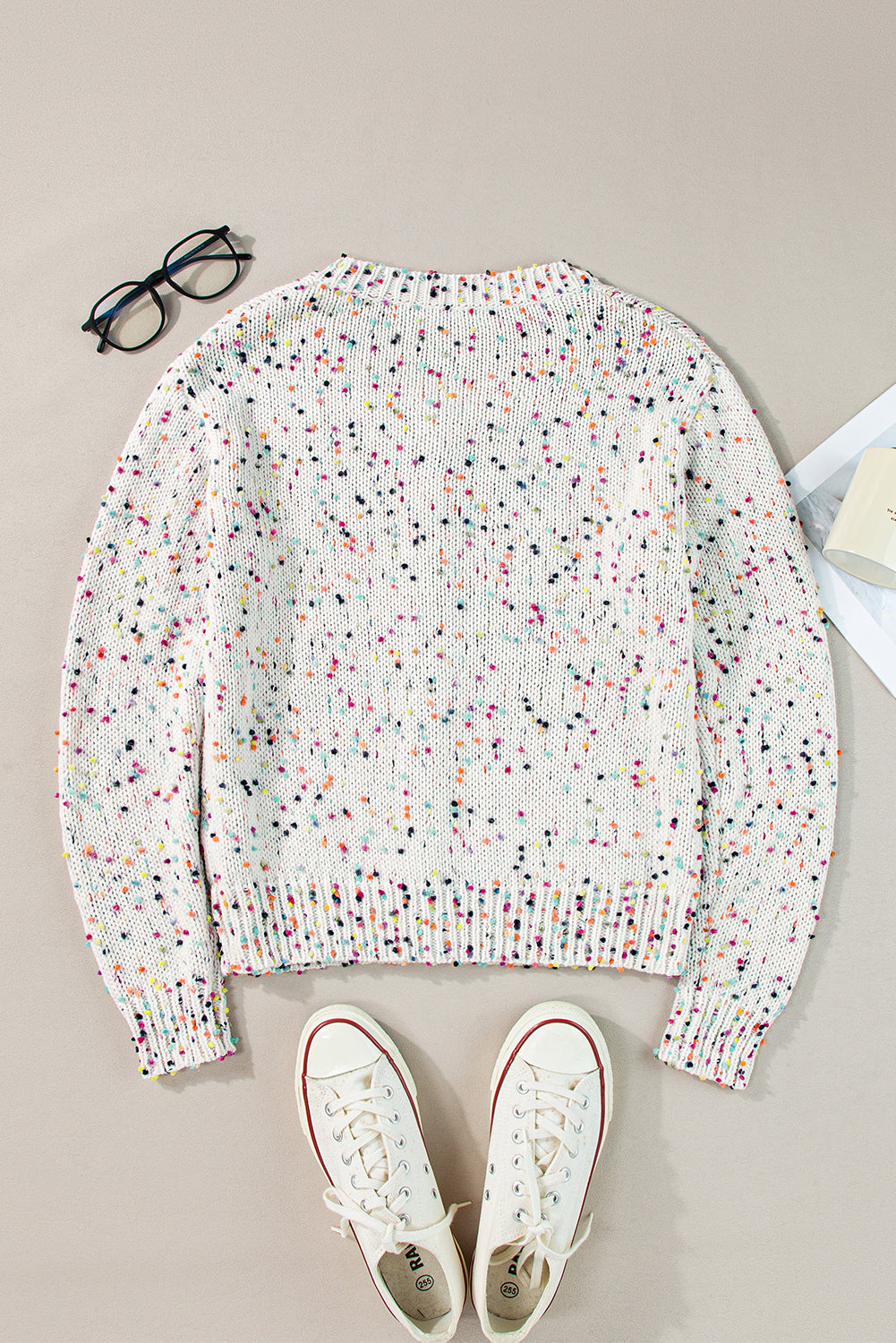 Confetti Multi Knit Cropped Cardigan