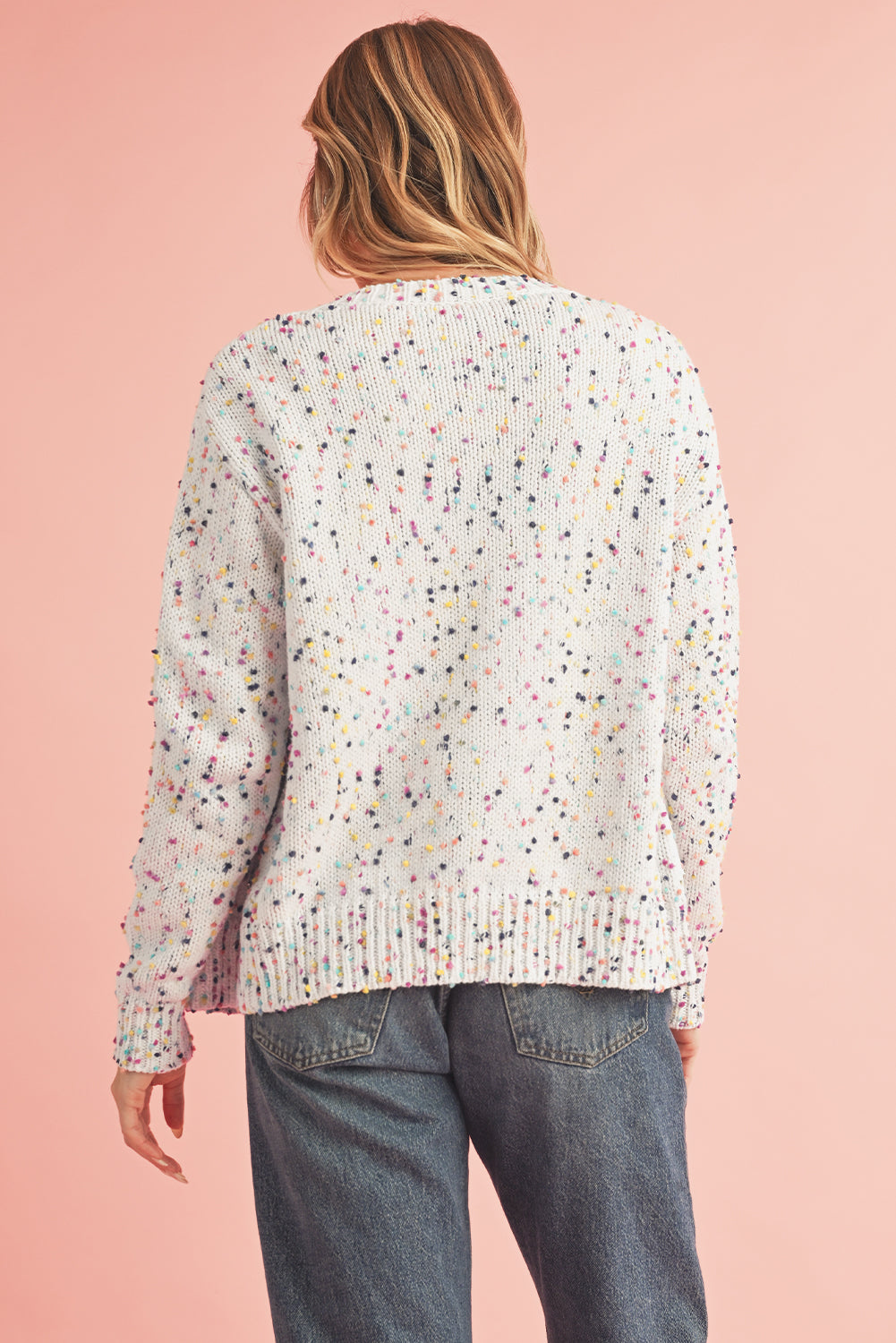 Confetti Multi Knit Cropped Cardigan