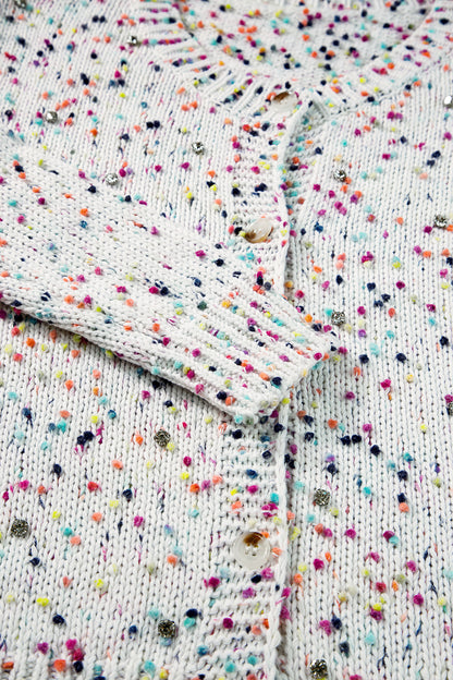 Confetti Multi Knit Cropped Cardigan