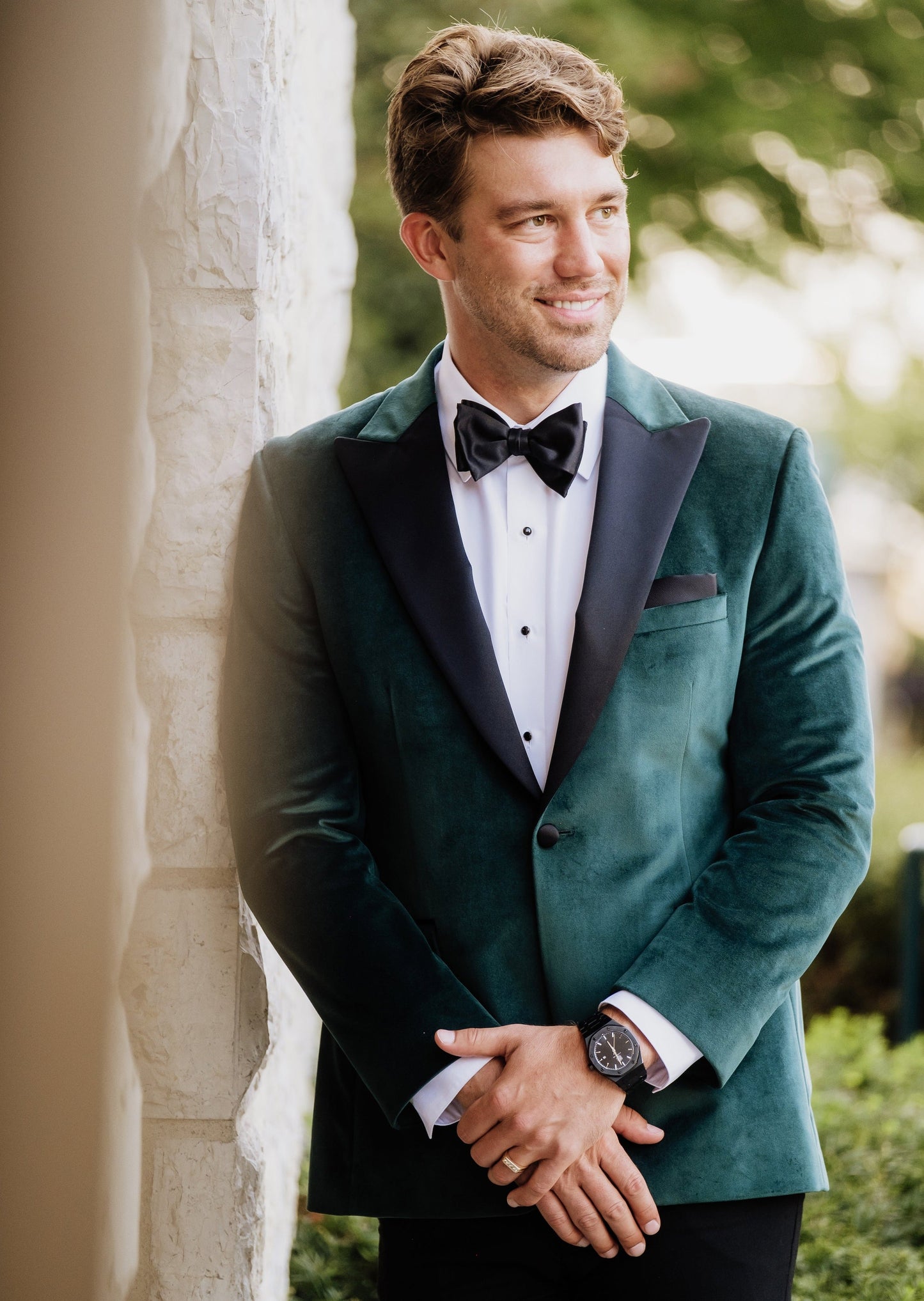 Allure Men Green Velvet Tuxedo