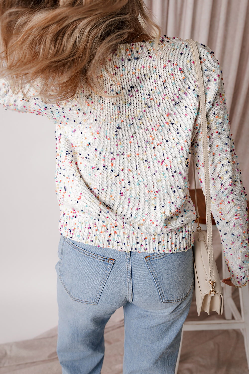 Confetti Multi Knit Cropped Cardigan