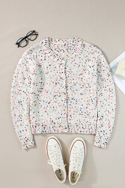 Confetti Multi Knit Cropped Cardigan