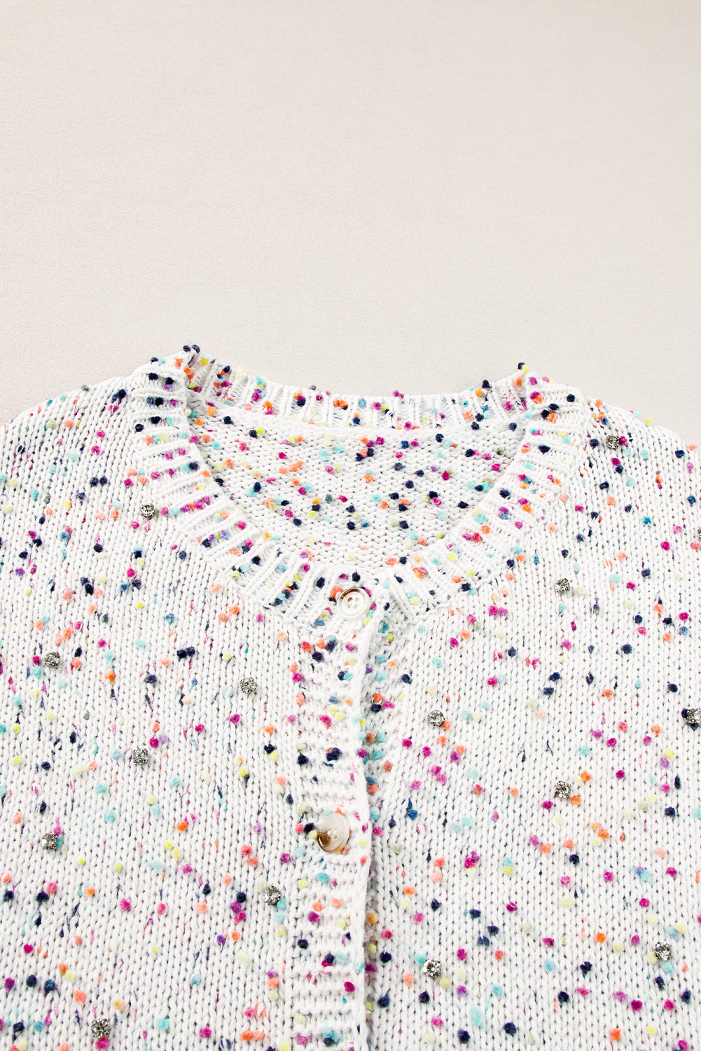 Confetti Multi Knit Cropped Cardigan