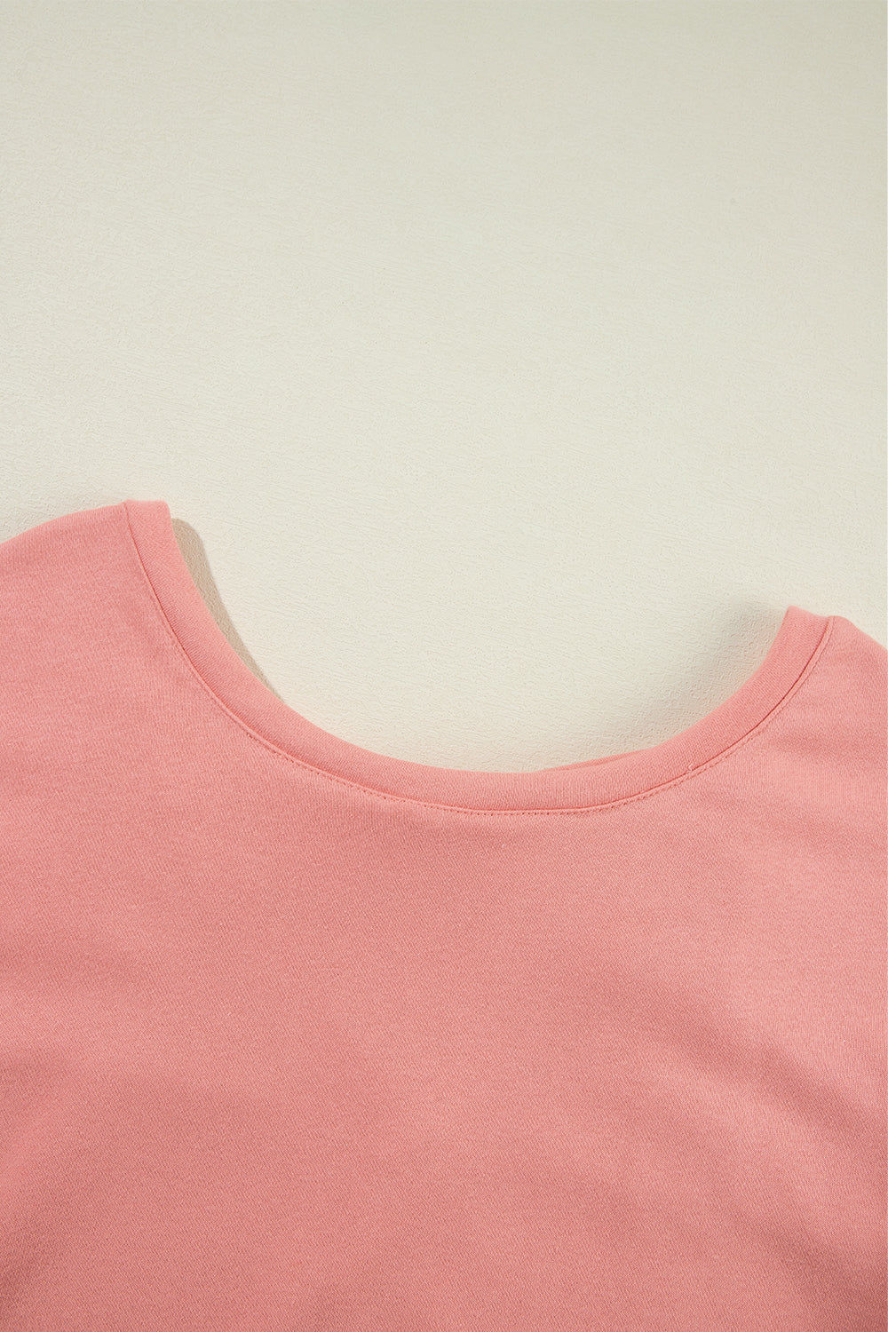 Coral Bow Back Round Neck Shirt