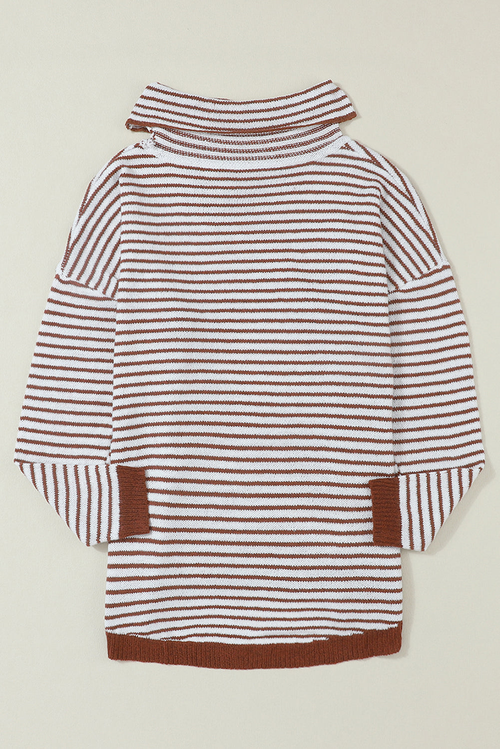 Striped Turtleneck Oversized Sweater