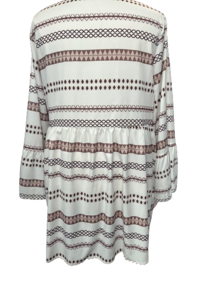 Plus Size Boho Geometric Mini Dress